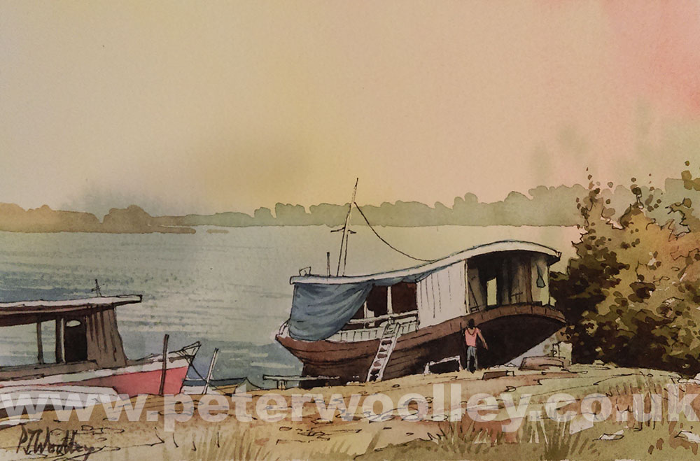 2015-01-25 Boat Repairs, Santarem - PAINTING