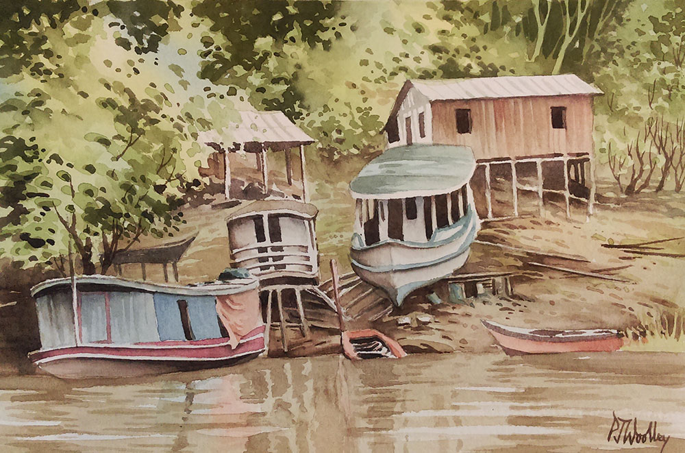 2015-01-26 Boatyard near Boca Do Valeria - PAINTING